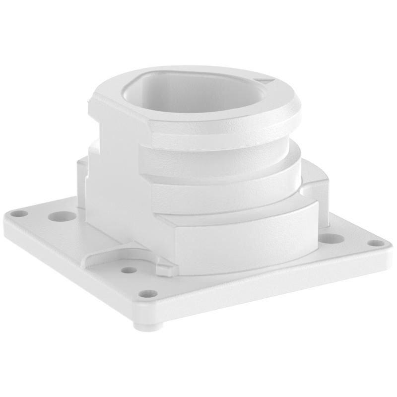 Witte Hikvision DS-4274ZJ-MD4-WAY montage-adapter voor turretcamera.