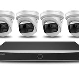 8-Kanaals AcuSense Camera Beveiligingspakket met 1x NVR en 4x 8MP 180° camera | kleur wit | 10% bundel korting