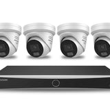 8-Kanaals AcuSense Camera Beveiligingspakket met 1x NVR en 4x 8MP Turret Camera 2.8mm lens | kleur wit | 10% bundel korting