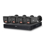 8-Channel Dahua AI Surveillance Package with 4x Full-Color Varifocal Bullet Cameras | 8MP | Color: Black