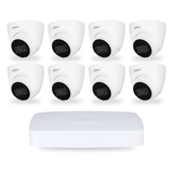 8-Kanaals Dahua NVR4108-P-EI AI PoE Pack met 8x 4MP Turret of Bullet | Stel zelf samen