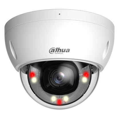 Witte Dahua 6MP WizSense dome camera DH-IPC-HDBW2649EP-S-IL, vooraanzicht (behuizing gelijk aan HDBW2849E-S-IL)