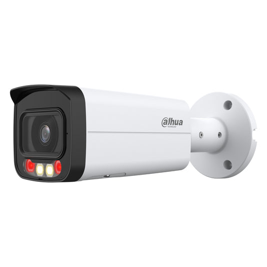 Witte Dahua 2MP WizSense Bullet DH-IPC-HFW2249TP-AS-IL-0360B-S2, schuin vooraanzicht