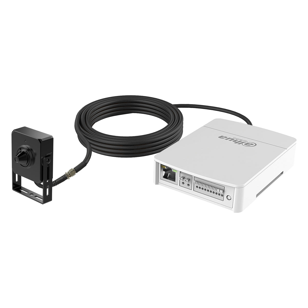 Dahua HUM8241-L4 pinhole lensmodule met kabel, aangesloten op de HUM8241 main box (kitopstelling, main box los verkrijgbaar)