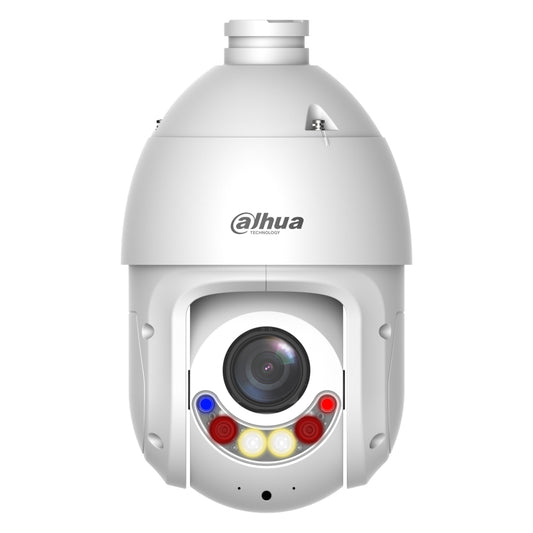 Witte Dahua 4MP TiOC PTZ DH-SD4E425MB-HNR-A-PV1, schuin vooraanzicht