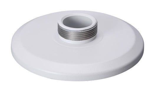 Witte aluminium Dahua PFA100 hangbeugel voor dome camera's met schroefdraad voor wand- of plafondmontage.