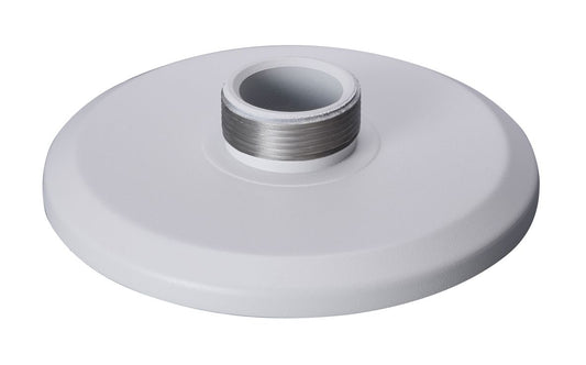 Witte aluminium Dahua PFA103 plafondadapter met schroefdraad voor speed dome camera's.