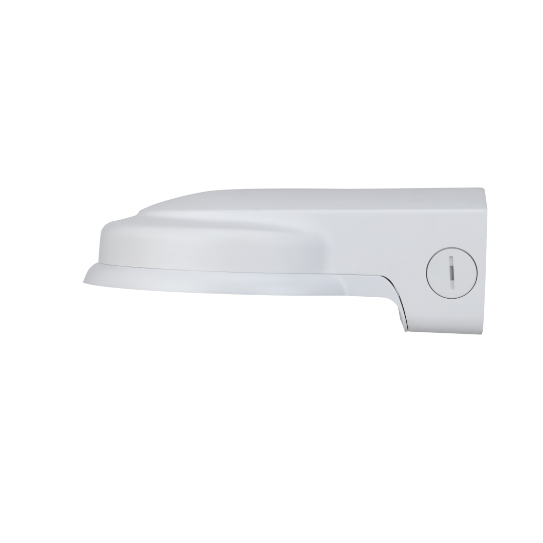 Witte Dahua PFB211WA aluminium muurbeugel voor beveiligingscamera's met corrosiebestendige afwerking.