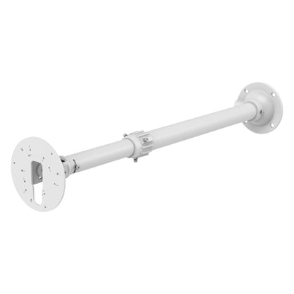 Witte Dahua PFB2214C verstelbare plafondbeugel met camera-adapter, schuin aanzicht.