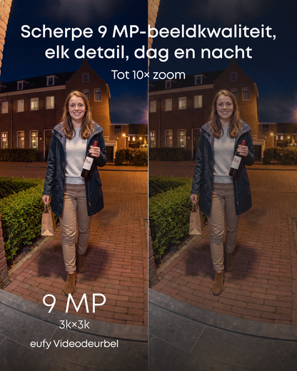 Eufy Video Deurbel S4 met scherpe 9 MP-beeldkwaliteit, ook 's avonds en 's nachts
