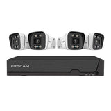 Foscam FN9108E-B4-2T- White - 5MP PoE NVR Set with 4 Bullet Cameras and 2TB