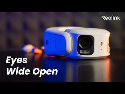Reolink RP-PCT8MD-W 8MP PoE Dual-Lens Turret Buitencamera 180° Panoramisch Spotlight Kleur Nachtzicht