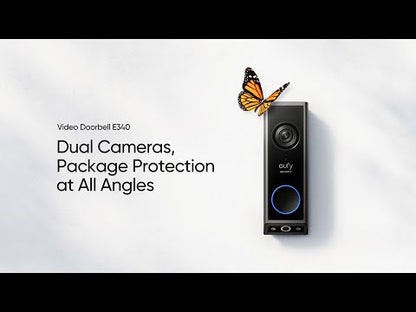 Eufy E340 Video-Türklingel | Full HD | Kabellos | 4 Monate Akkulaufzeit | Gong + 16 GB | KI-Erkennung | HomeKit