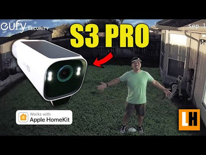 Eufy EufyCam S3 Pro | 4K | Dual Solar Panel | 1-Year Battery | Color Night Vision | Set of 2 Cameras + HomeBase 3
