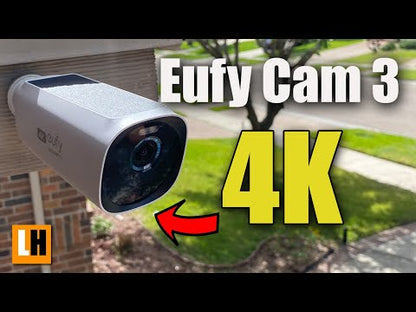Eufy EufyCam 3 | 4K | Zonnepaneel | 1 Jaar Batterij | Gezichtsherkenning | Set 2 Camera's + Homebase 3