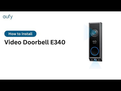 Eufy E340 Video-Türklingel | Full HD | Kabellos | 4 Monate Akkulaufzeit | Gong + 16 GB | KI-Erkennung | HomeKit