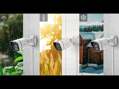 Foscam V8EP | 8MP 4K PoE Bullet Camera | 4.0mm Vast | 90.1° | Kleur Spotlight + IR Nachtzicht | AI-detectie | Geluid+Lichtalarm | IP66 | ONVIF | Zwart