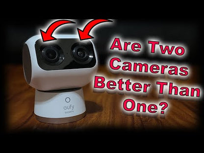 Eufy Indoor Cam S350 | 4K + 2K Dual Lens | 8× Zoom | 360° PTZ | AI-Tracking | Nachtzicht