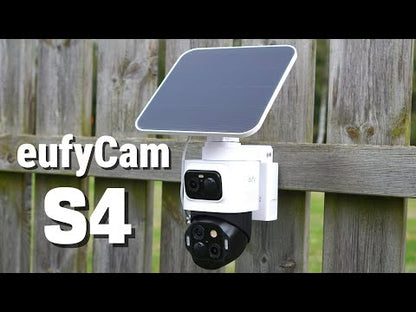 Eufy SoloCam S4 | 4K | Dual-Lens | 360° PTZ | Radar+PIR | Kleurennachtzicht | Zonnepaneel | 32GB SD