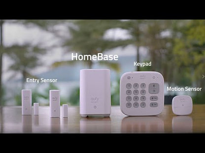 Eufy 5-in-1 Home Alarm Kit | Draadloos | HomeBase + Cijferpaneel + Bewegingssensor + 2 Deur-/Raamsensoren