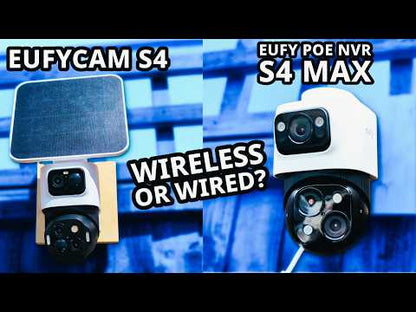 Eufy PoE Bullet-PTZ S4 | 16MP | 4K+2K | 360° Pan-Tilt | 8× Zoom | Auto-Tracking | Expansion Camera